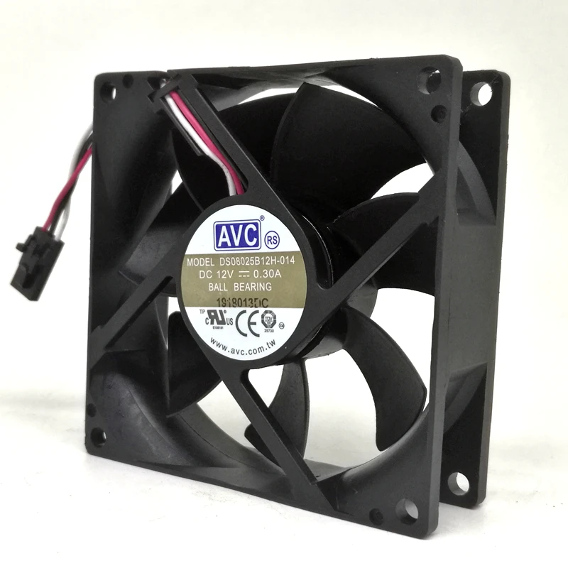 80 мм новый вентилятор для AVC DS08025B12H ds08025b12h-014 8 см 8025 12 в а компьютерный бесшумный