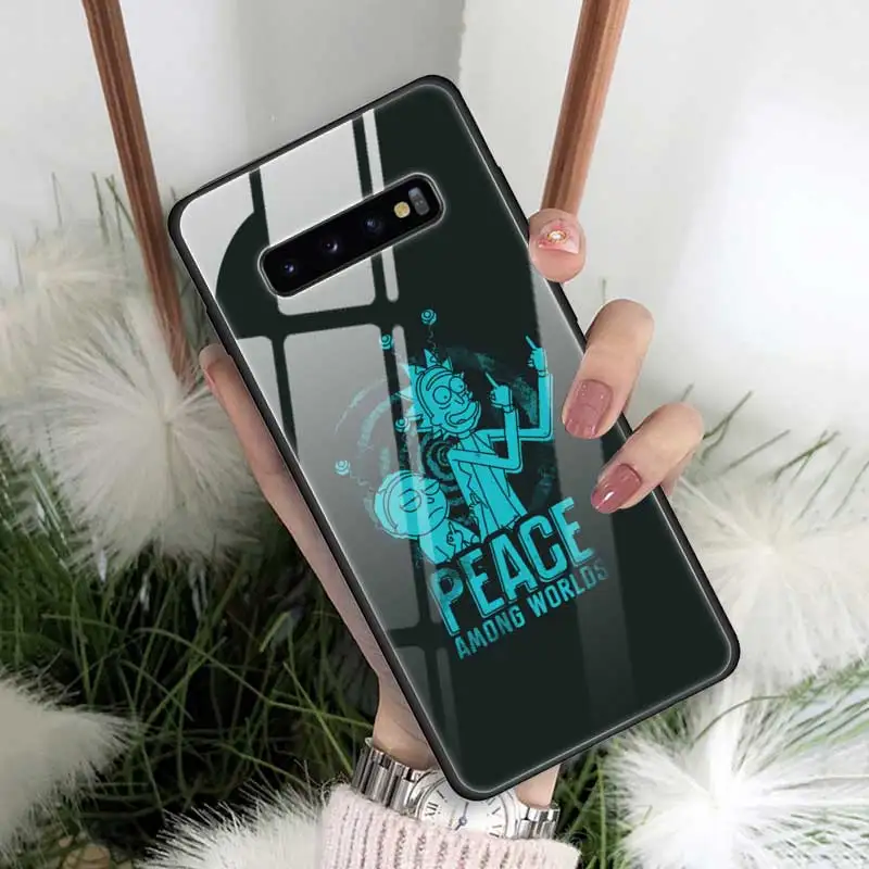 15 Чехол Rick And Morty из закаленного стекла для samsung Galaxy S10 S10e S9 S8 Note9 Note 10 Plus 5G A50 A30 края из ТПУ Fundas Capa - Цвет: 15