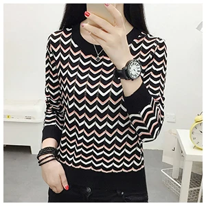 Ladies Sweaters Autumn Winter New Plaid Long Sleeve Top Loose POLO Collar Sweater Women Knitted Pullover Pull Femme luxe Fashion ugly christmas sweater