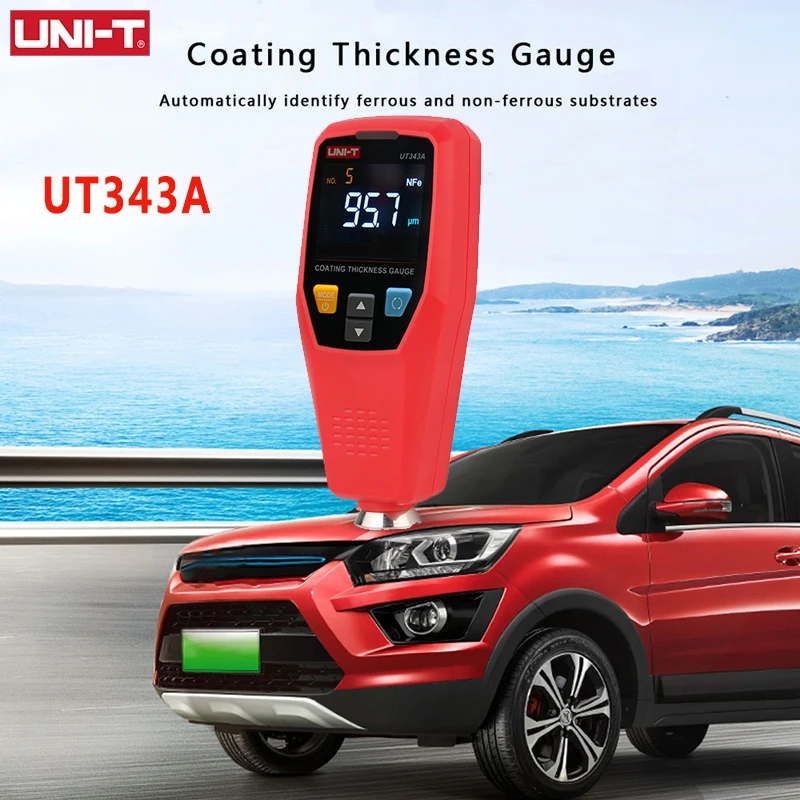 

UNI-T UT343A Intelligent Composite Coating Thickness Gauge Adopts Single-Point And Multi-Point Methods For Calibration