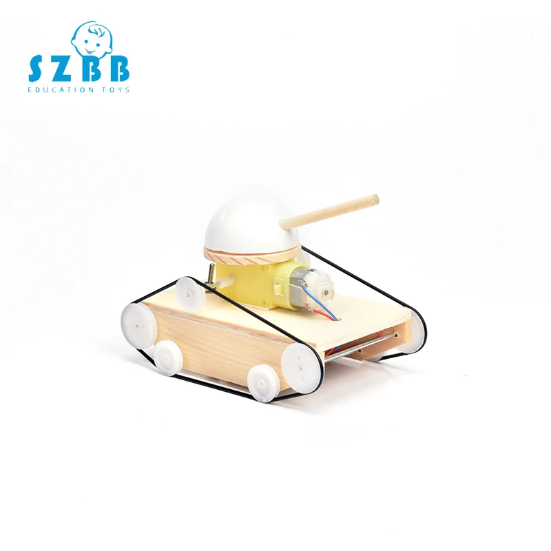 Крутые Детские креативные DIY Собранные модели танка наборы из древесного