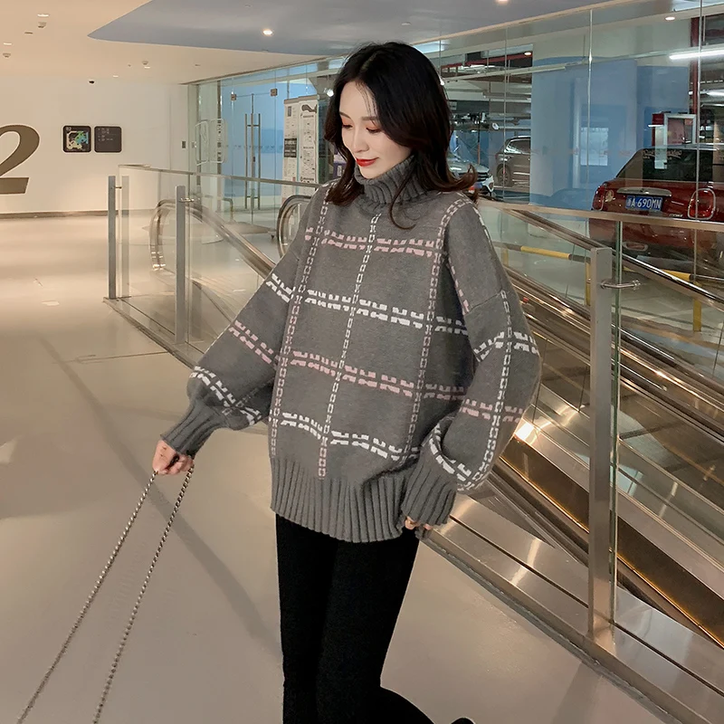

Women's Turtleneck Sweater 2020 New Autumn and Winter Korean Style Loose Outer Wear Thickened Pullover Sweater Top