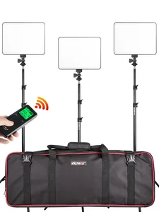 Комплект светодиодного освещения для видеосъемки VILROX, 32 шт., двухцветный, с регулируемой яркостью, с панелью, осветительная панель + световая подставка 75 дюймов для студийной съемки