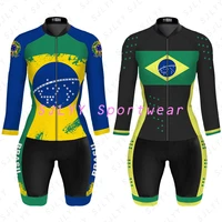 female triathlon coverall cycling monkey jumpsuit brazil bicycle jersey clothing suit summer riding skinsuit mtb ropa ciclism