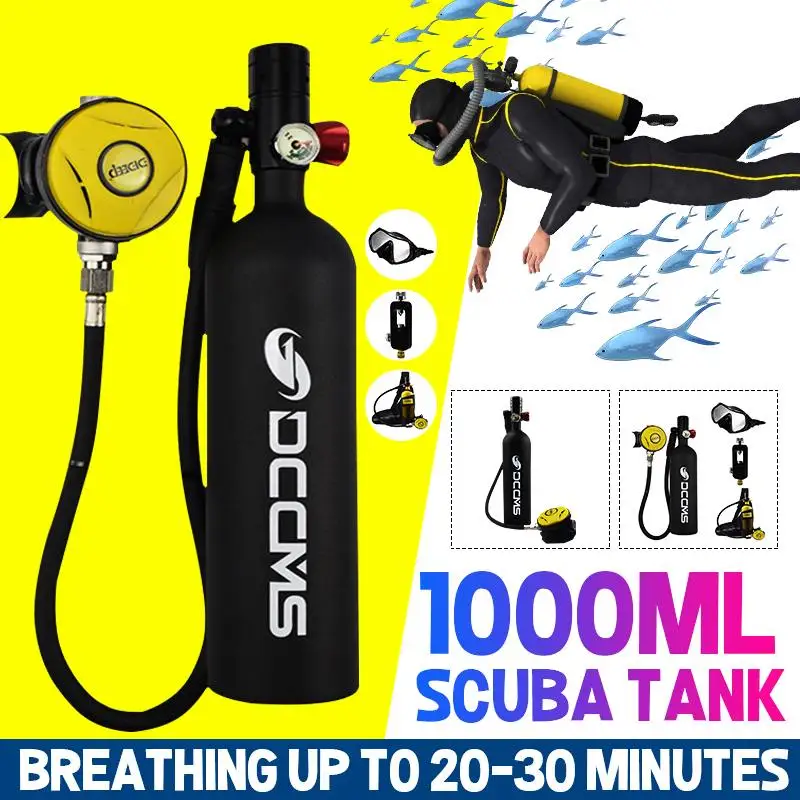 

DCCMS DS-410 1L Portable Scuba Diving Oxygen Tank Scuba Tank Diver Oxygen Diving Equipment