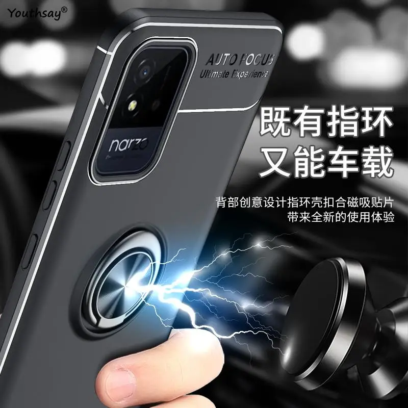 for realme narzo 50i case for realme narzo 50i 30a 30 20 pro cover funda megnet stand holder phone bumper for realme narzo 50i free global shipping