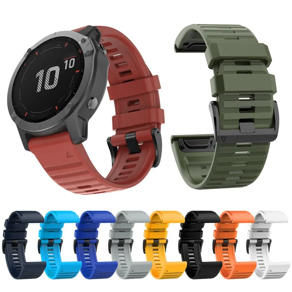 Быстросъемный силиконовый ремешок для Garmin Fenix6 спортивных часов Fenix5 22 мм сменный