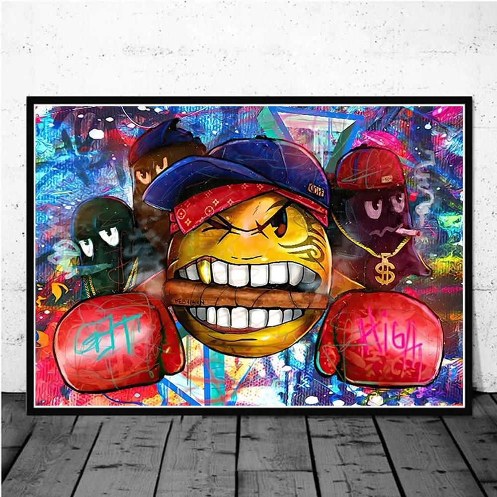 

Graffiti Art Dollars Mouth Tongue Canvas Painting on The Wall Posters Prints Wall Pictures for Living Room Home Wall Decoration