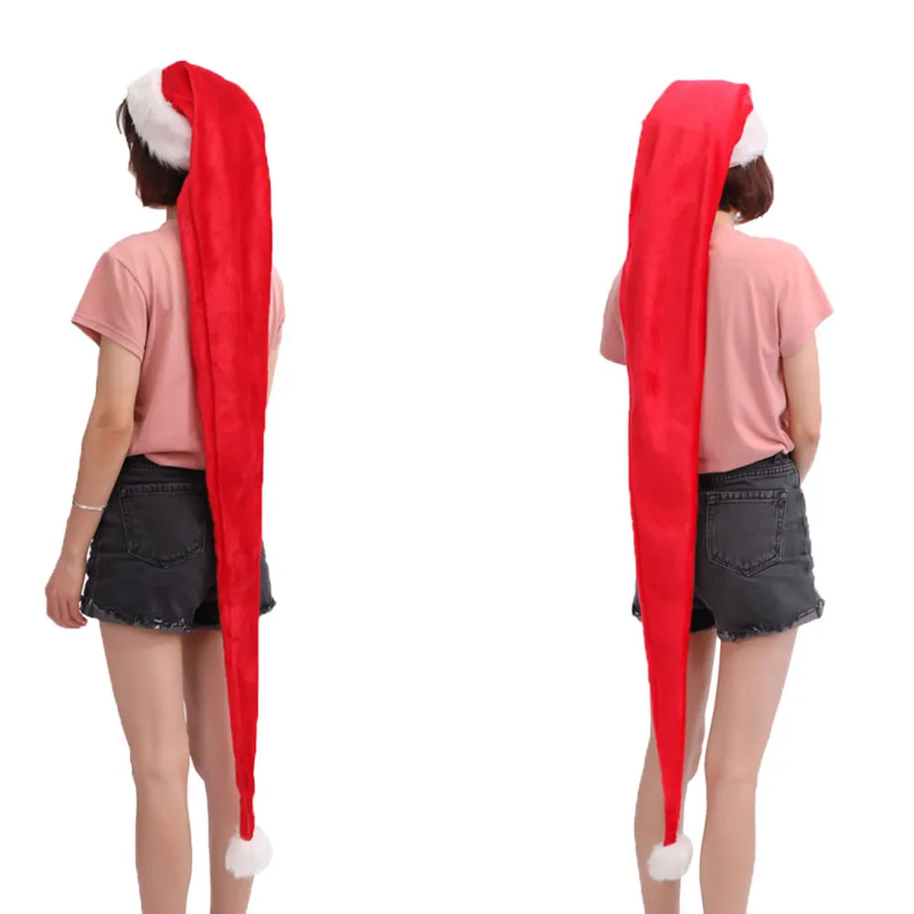 Новинка 2020 года новогодняя длинная шапка Санта Клауса для рождественской