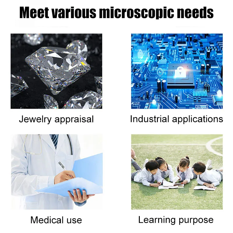 

1600X 1080P Electronic Microscope USB Digital Microscope Stereo USB Camera Endoscope 8LED Magnifier Microscopio with Metal Stand