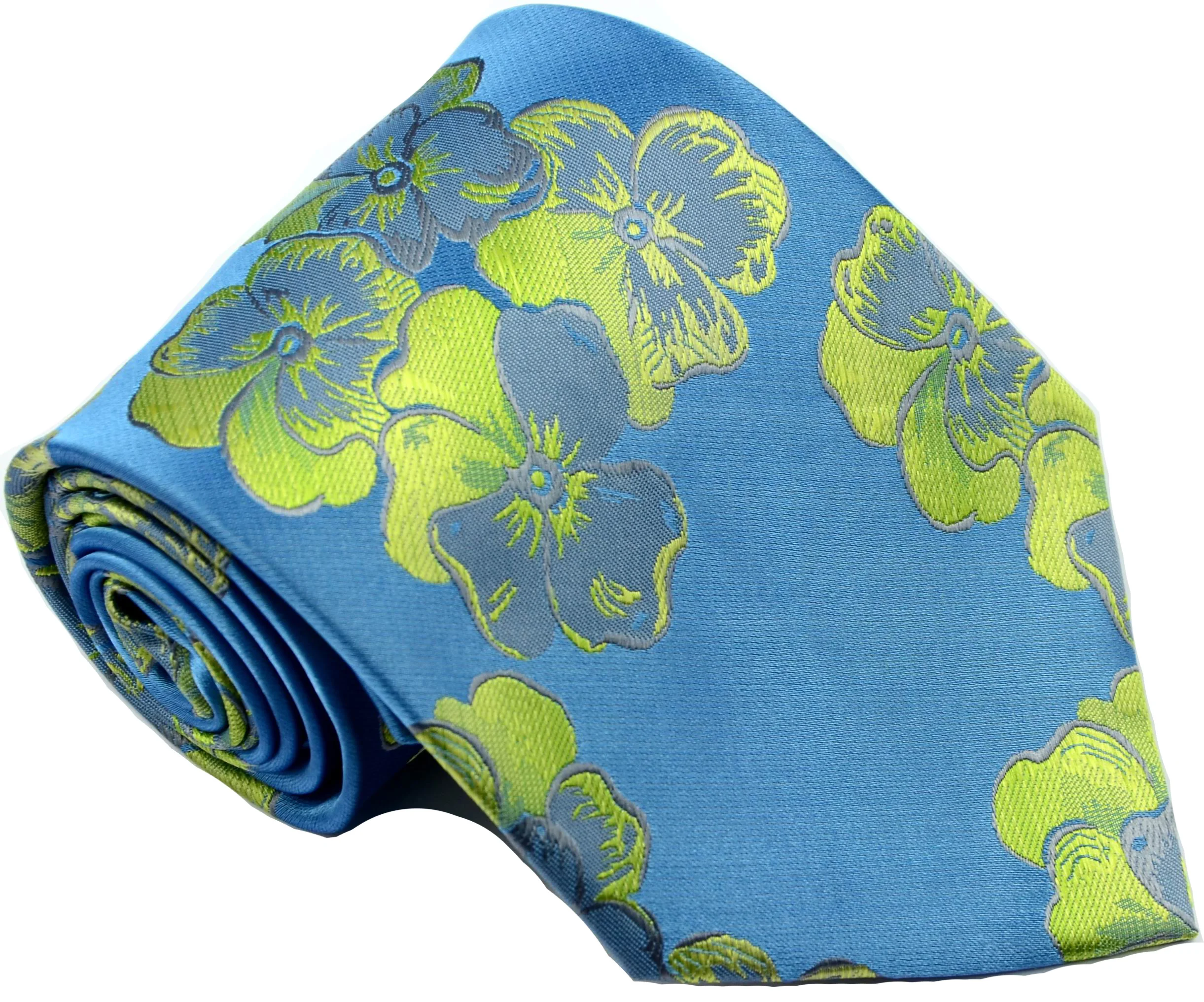 

Fashion MEN'S Classic Solid Print Floral Necktie Blue White Yellow Wedding Silk Jacquard Woven Dot Tie