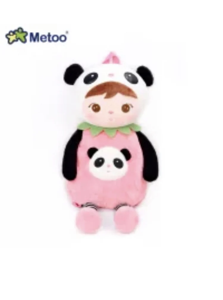 panda Metoo плюшевые рюкзаки детские сумки животные мультфильм кукла игрушка детская сумка на плечо для детского сада Анжела кролик девочка панда - Цвет: panda