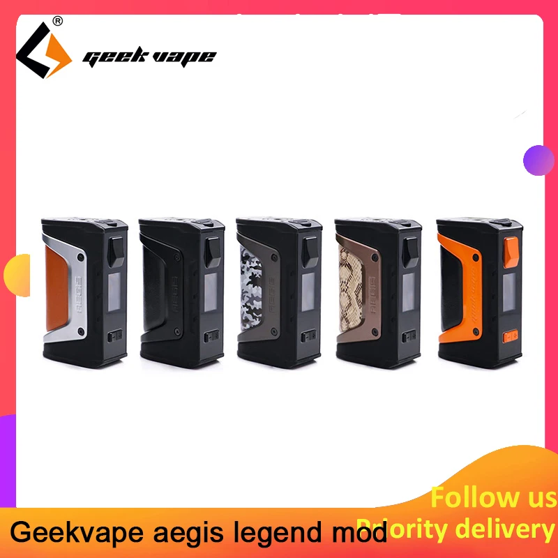 Оригинальный GeekVape Aegis Legend Box MOD 200 Вт мод с питанием от двух батарей 18650 электронная