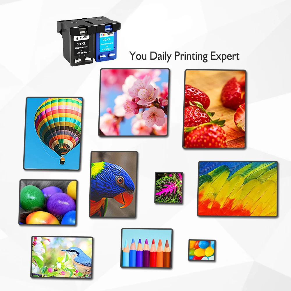 Совместимый сменный чернильный картридж HP21 22 HP21xl 22xl для Deskjet F2180 F2200 F2280 F2100 F4180 F300