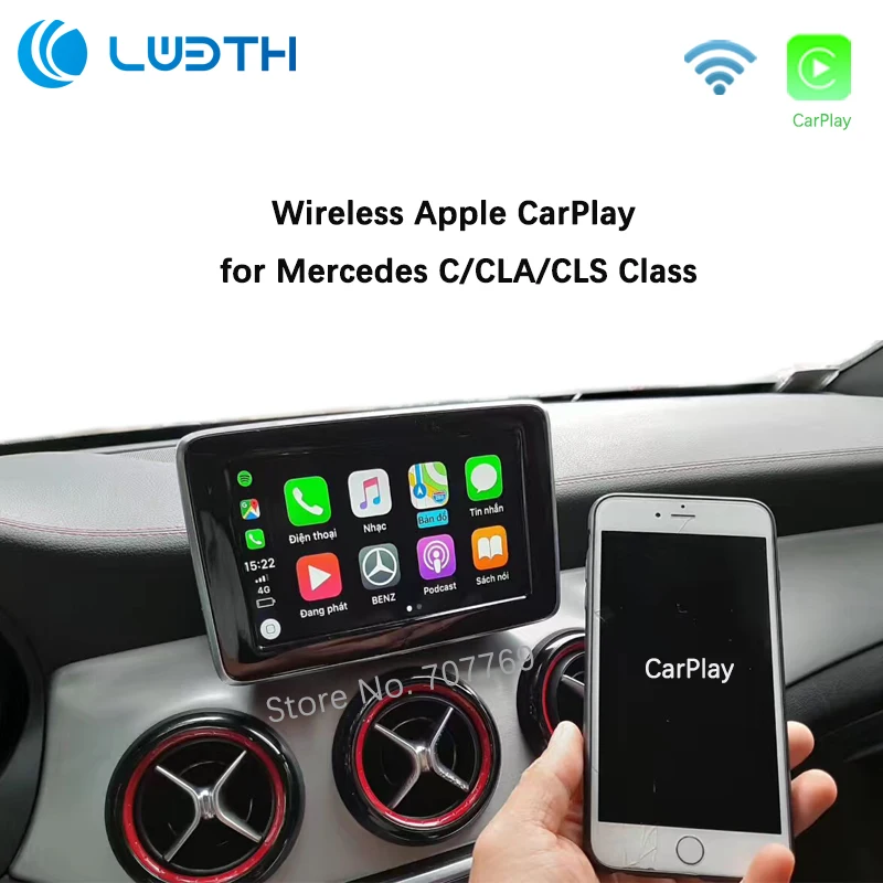 Wi Fi беспроводная автомобильная зеркальная модификация Carplay Android для Mercedes C CLA CLS class