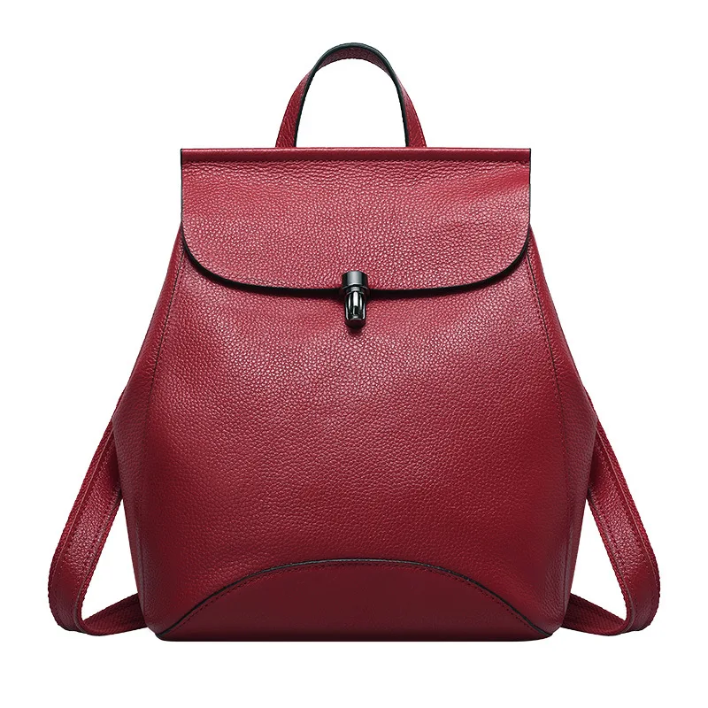 

Oil Wax Genuine Leather Women Backpack Cross Body Shoulder Bags Cowhide School Daypack Fashion Retro Female Rucksack Knapsack