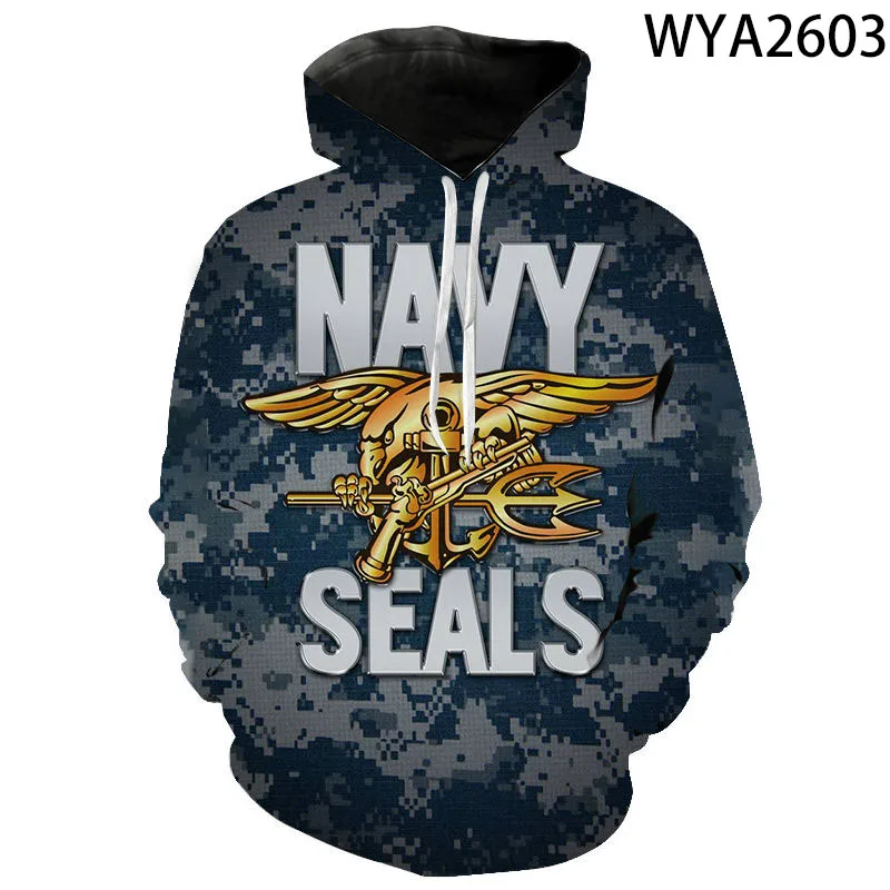 

New Hoodies Fashion Navy Seal Men Women Children 3D Printed Streetwear Pullover Long sleeve Boy Girl Sweatshirts Trendy Wild