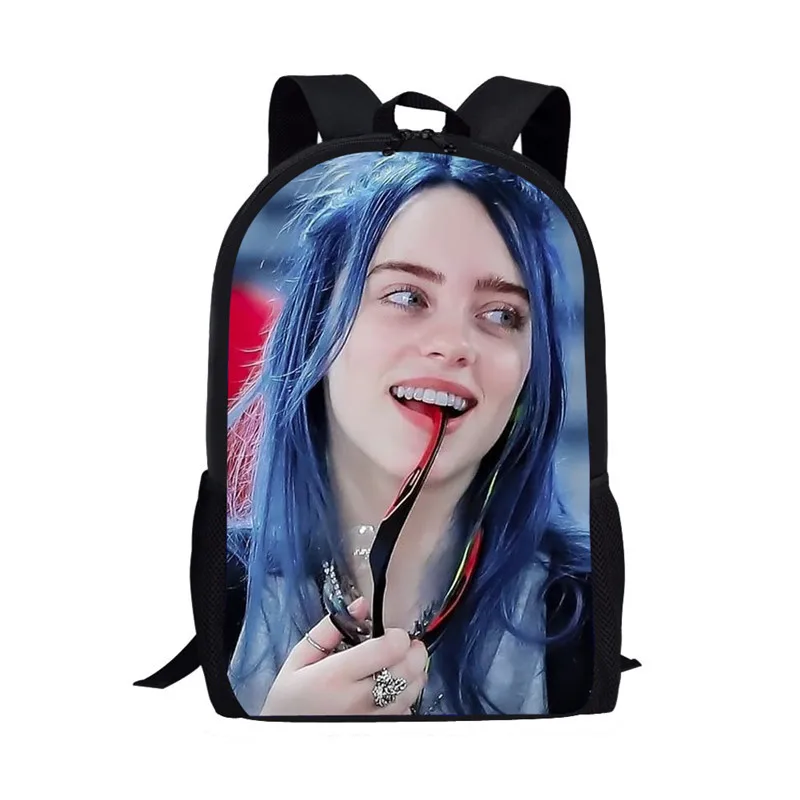 THIKIN Billie Eilish 3 шт./компл. Рюкзак Back To School детская книга мешок для маленькой девочки распылитель ранцевого типа для подростков Mochila Escolar - Цвет: as picture