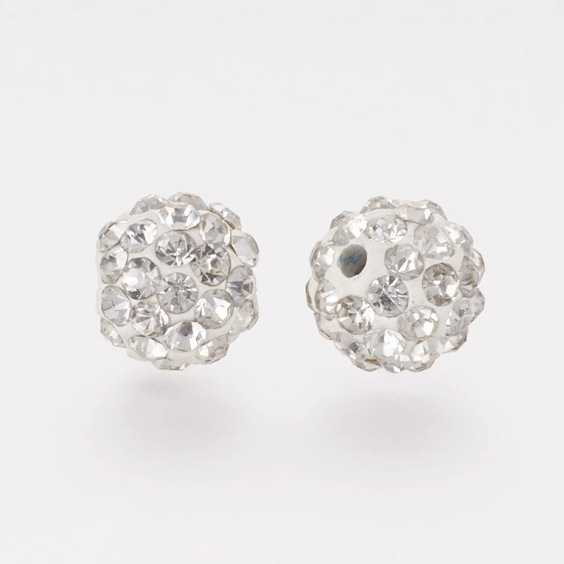 50 шт. разноцветные блестящие стразы европейские шарики для браслета ожерелий