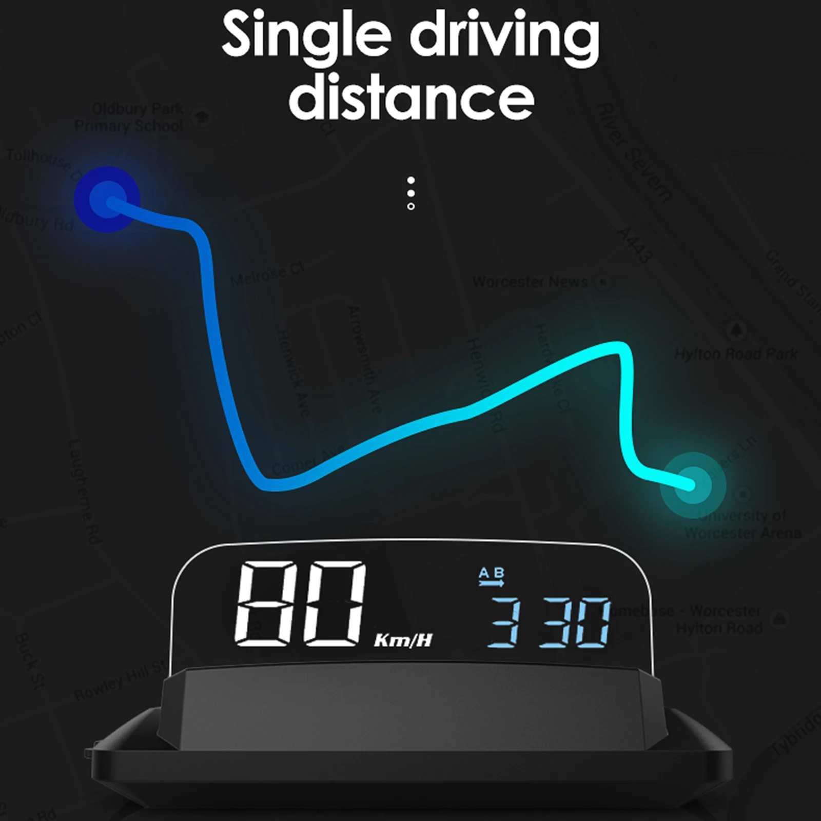 Автомобильный дисплей HUD на лобовое стекло Спидометр превышение скорости