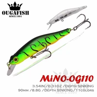 new slow sinking fishing lure minnow mino bait weights 9cm 8 8g tackle whopper trolling lure articulos de pesca fake fish lures