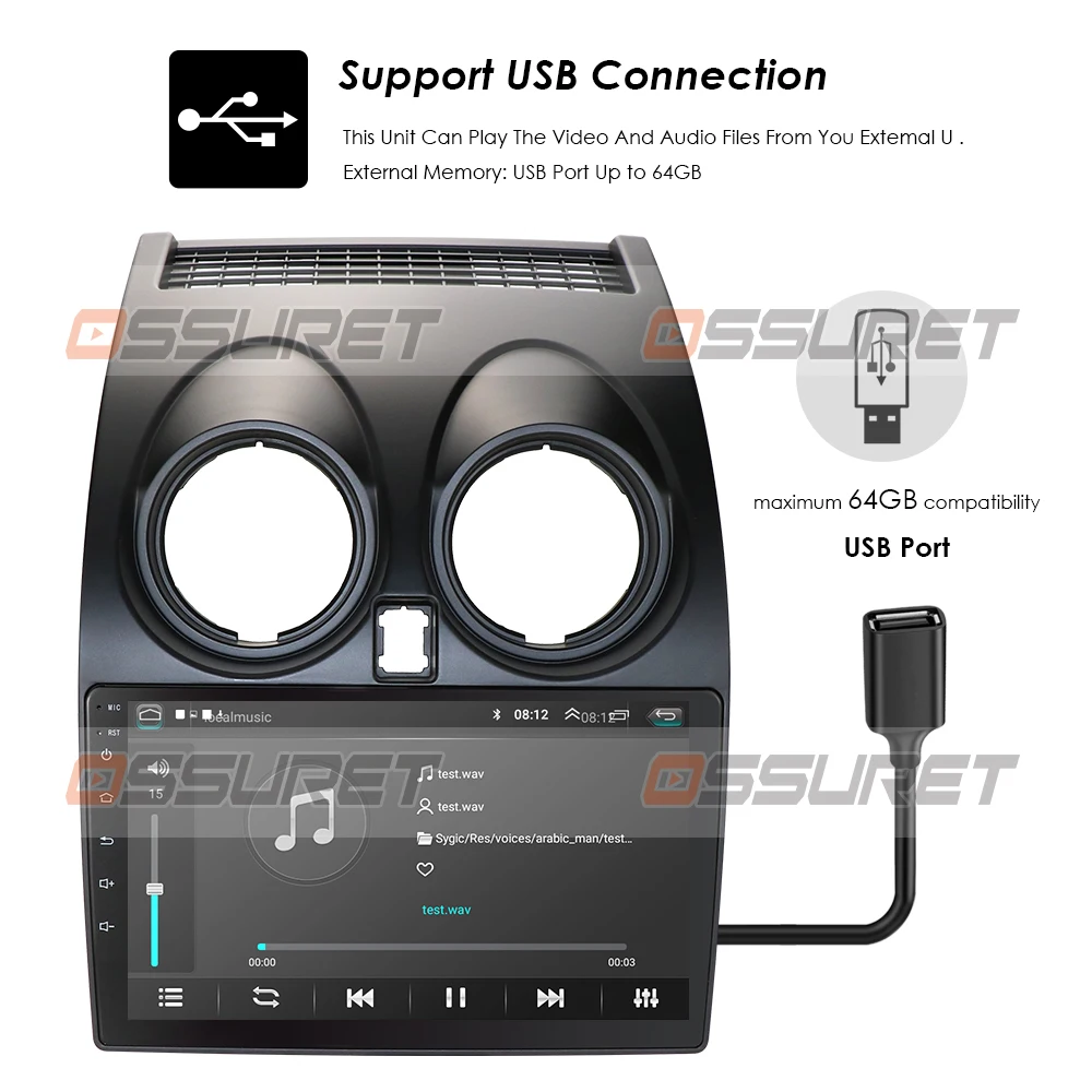 Hizpo для Nissan Qashqai 2006 2013 автомобильный радио мультимедиа 1080p видео плеер gps 2 din Android 9 1G