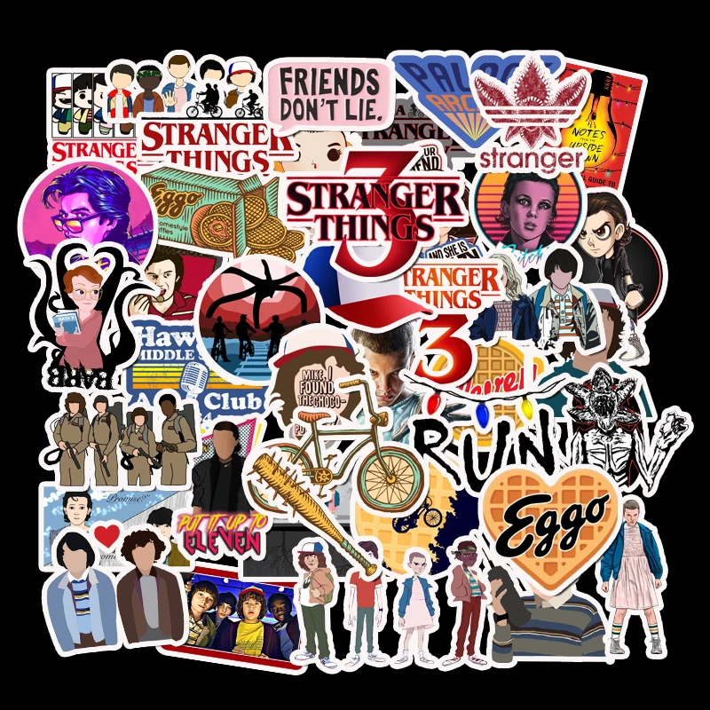 50 шт./компл. наклейки очень странные дела 3 виниловые водонепроницаемые сделай