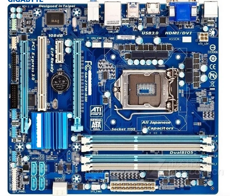 

Б/у оригинальная материнская плата LGA 1155 DDR3 GA-Z77M-D3H Board Micro-ATX Z77