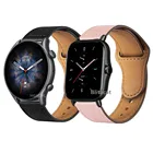 Кожаный ремешок для часов Amazfit GTS3 GTS 3 2 2EGTR 42 47 мм 3 2 2E GTR2 GTR3 Pro