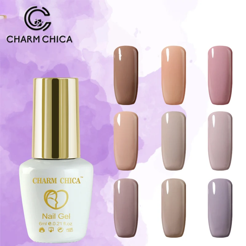 CHARM CHICA 6 мл УФ-гель для ногтей телесный серия Розовый Гибридный лак es замачиваемый