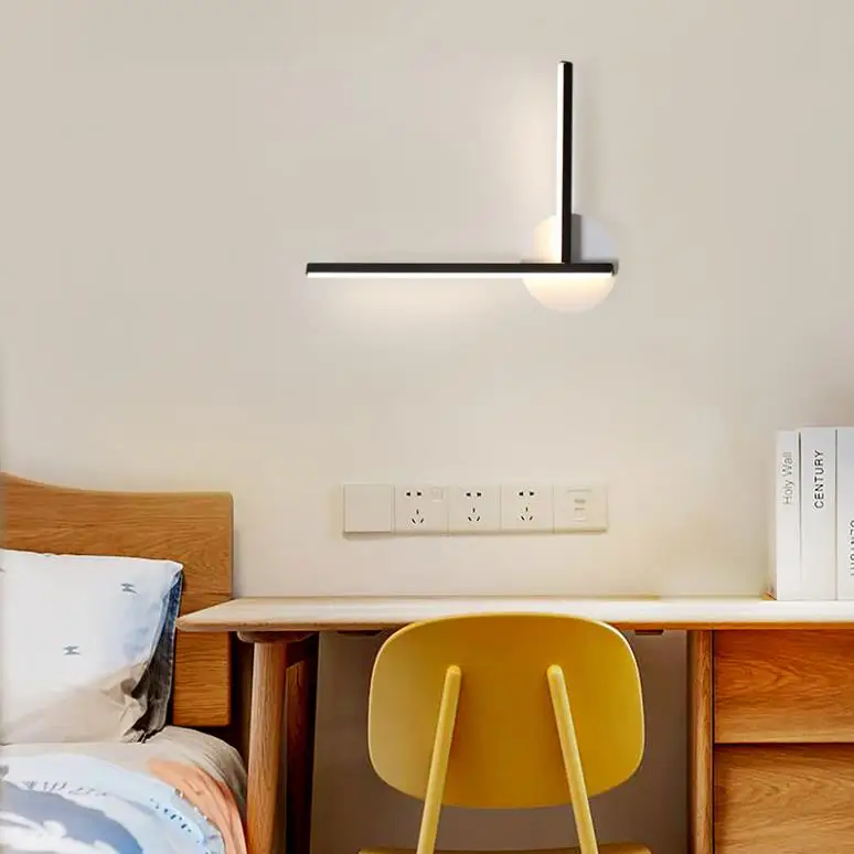 Светодиодный Спальня настенный светильник Nordic простота бра для Гостиная зеркало