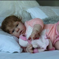npk 26inch reborn doll kit real size baby margot limited edition toddler kit diy unfinished doll parts toys for children