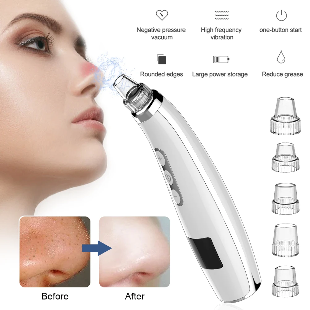 Blackhead Remover Face Deep Nose Cleaner T Zone Pore Acne Pimple Removal Vacuum Suction Facial Diamond Beauty Clean Skin Tool