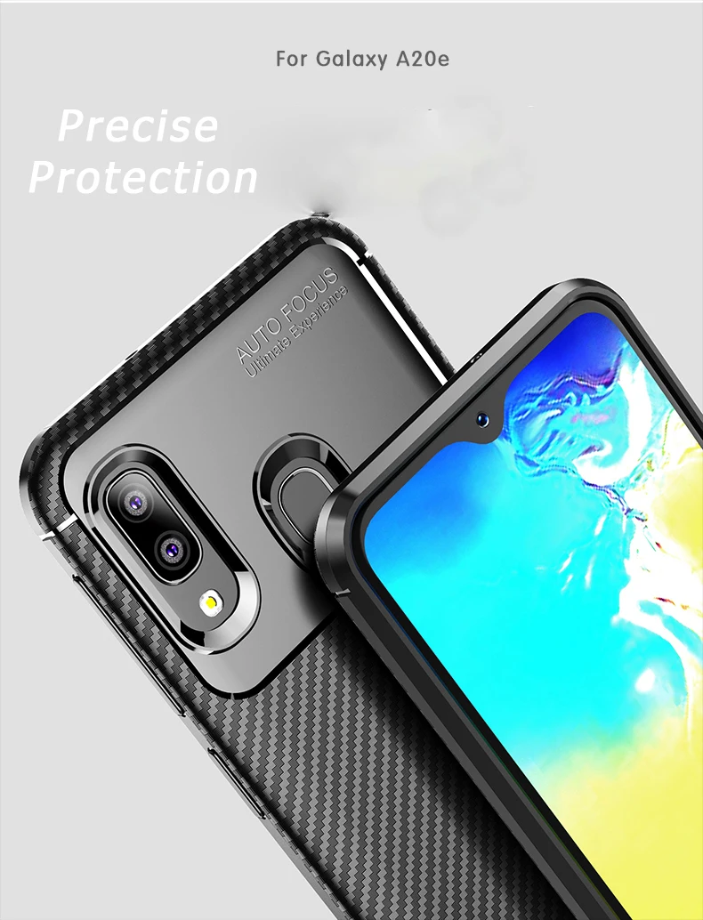 Чехол из углеродного волокна для Samsung Galaxy A20 E A20e A30 A50 M10 20 S10 5G Plus Lite тонкий