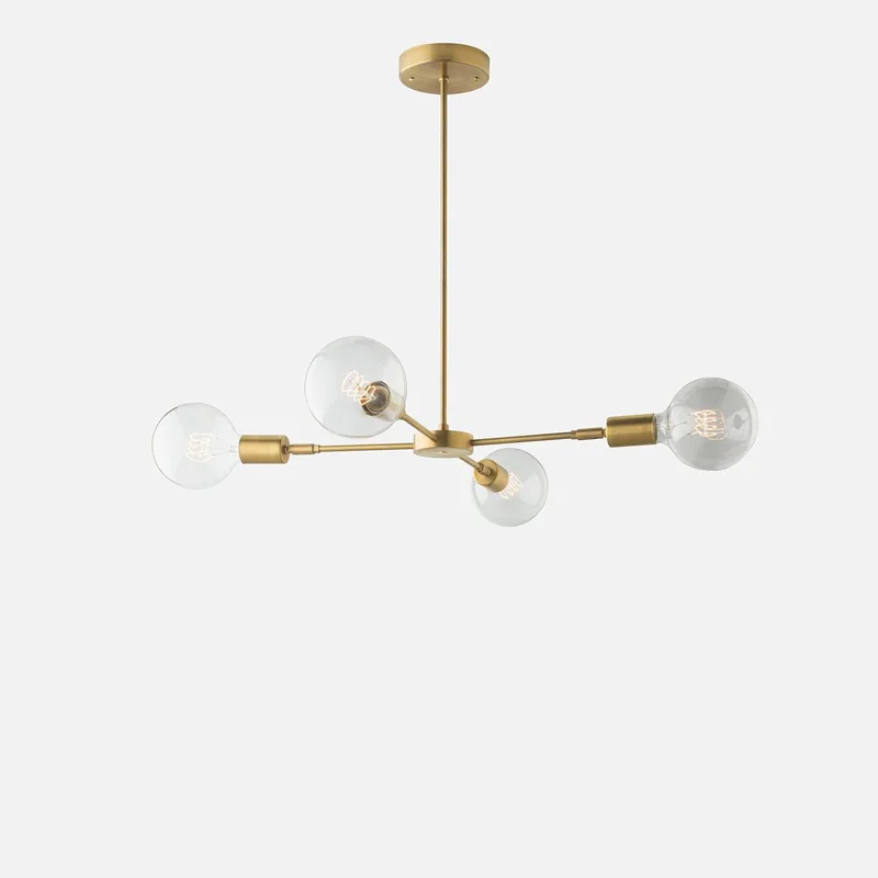 Подвесной потолочный светильник в скандинавском стиле деревянный светодиодный