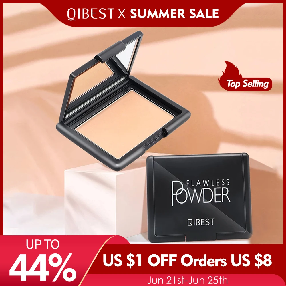 Профессиональная пудра для лица QIBEST 9 цветов контроль жирности полное покрытие