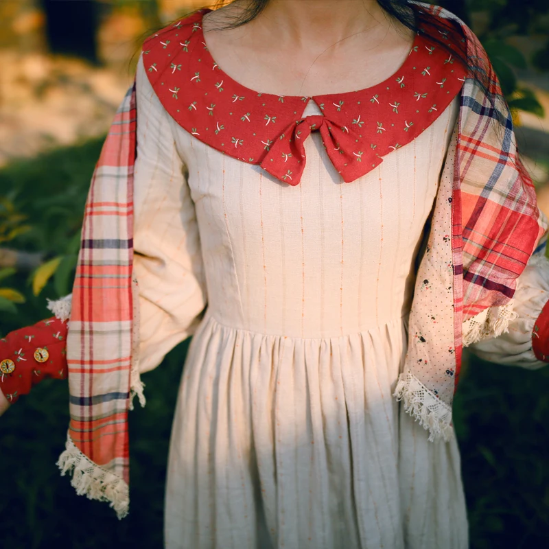 

Плиссированные платья до щиколотки, с круглым вырезом и бантом