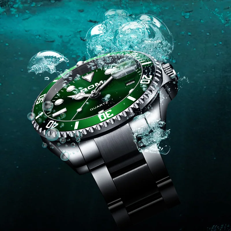 Дропшиппинг DOM Роскошные Для мужчин мужские часы Водонепроницаемый Дата