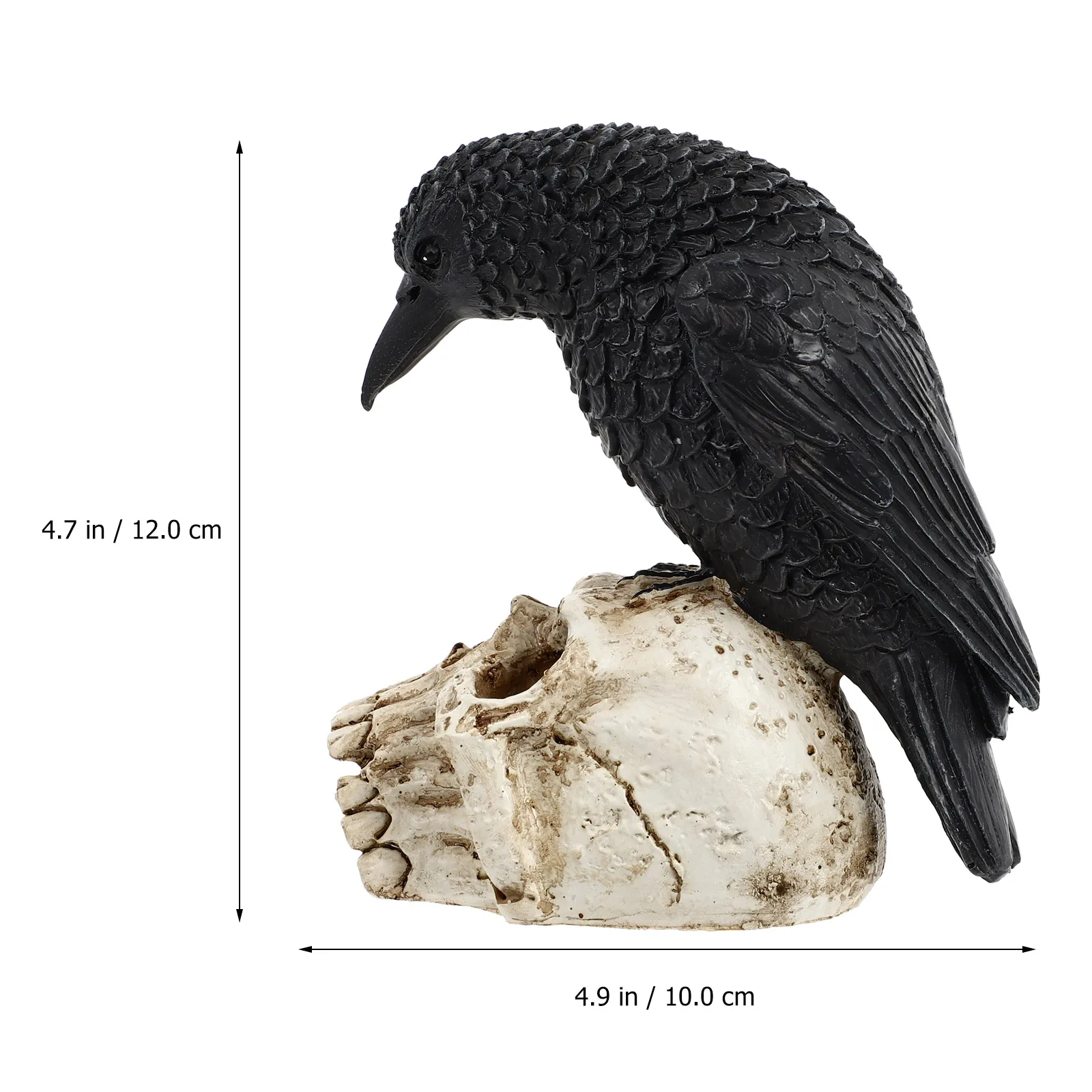 

1pc Halloween Skull Adornment Simulation Crow Decor Festival Scene Decor