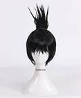Парик для косплея наруа Шикамару из фильма Наруто: шикай, термостойкий синтетический с коротким черным хвостом и шапочкой
