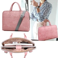 stylish waterproof scratch resistant laptop briefcase 13 14 15 6 17 inch notebook handbag shoulder bag carrying case for women