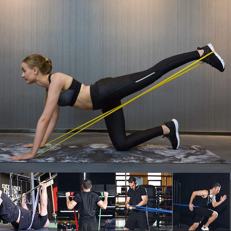 

New-Resistance Bands Set,5PCS Latex Durable Pull Up Assist Bands for Yoga, Stretching, Powerlifting, Home Gym, Workout Bands