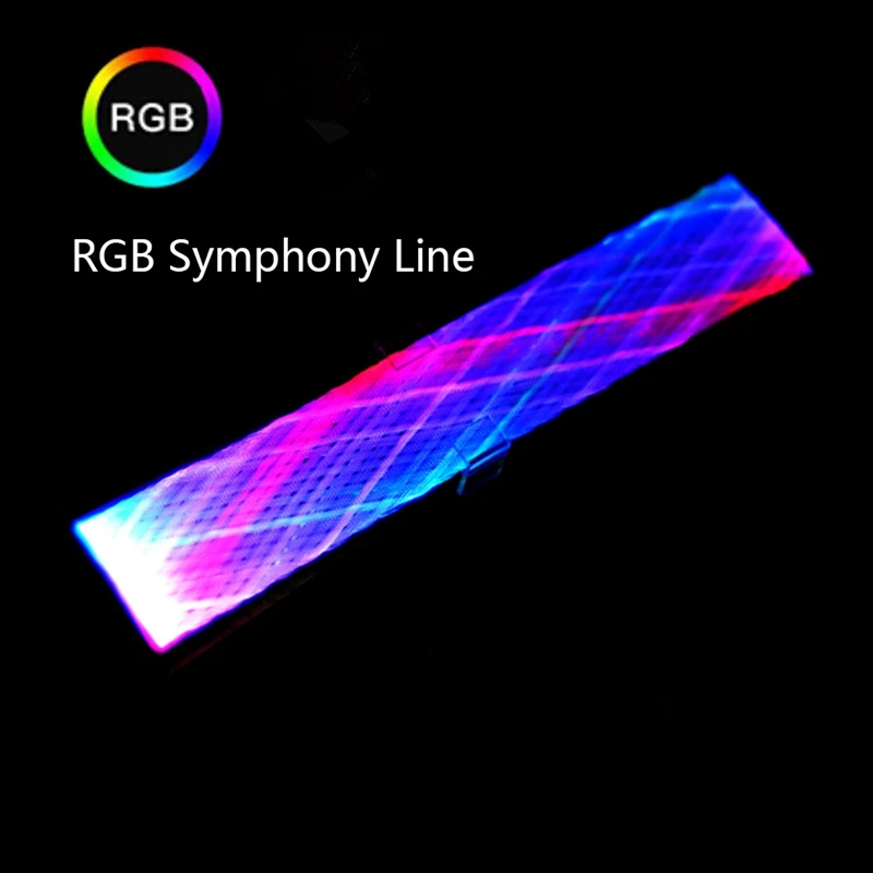 

RGB Single 8P Image Card 6+2P Power Extension Cable Mesh Light-Emitting Cable Bottom Cotton Mesh Braided Cable