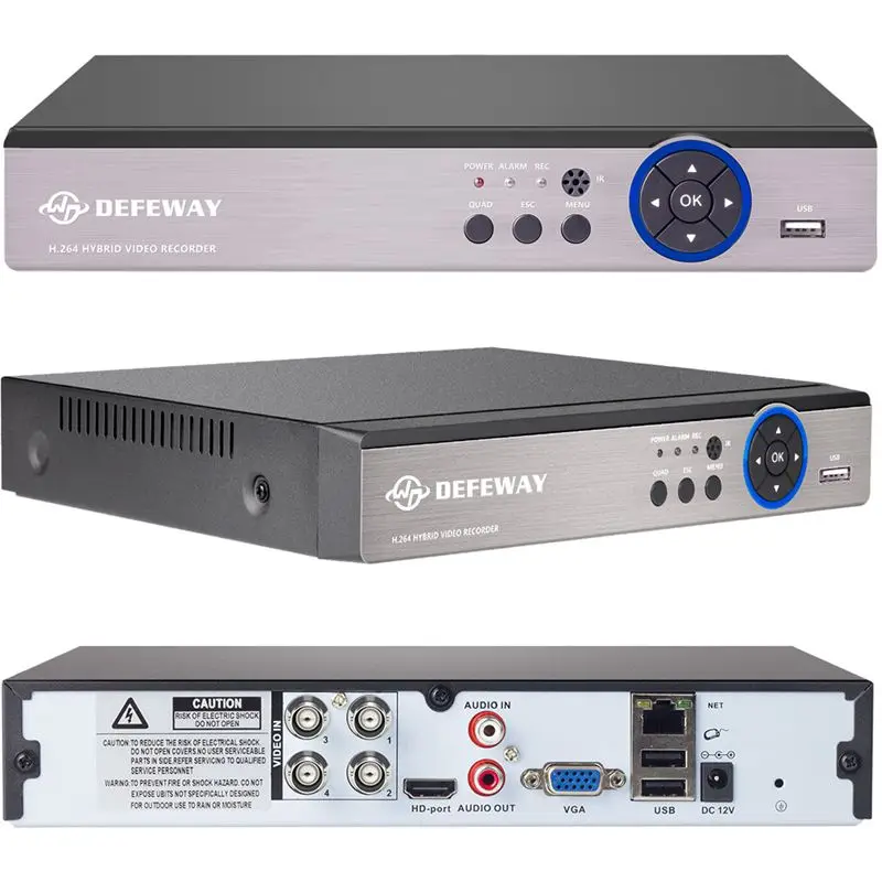 DEFEWAY 1080N HDMI видео регистратор 4 CH AHD DVR сеть P2P NVR для ip камеры канала CCTV система