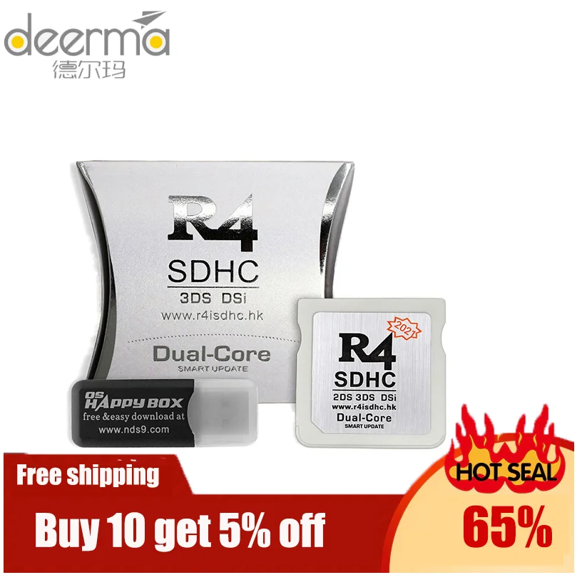 

R4 SDHC Adapter Secure Digital Memory Card Burning Card Game Card Flashcard Durable Material Compact And Portable Flashcard