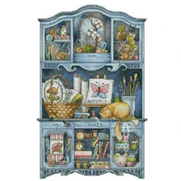 top blue handmade small cabinet counted cross stitch 11ct 14ct 18ct diy chinese cross stitch kit embroidery needlework sets