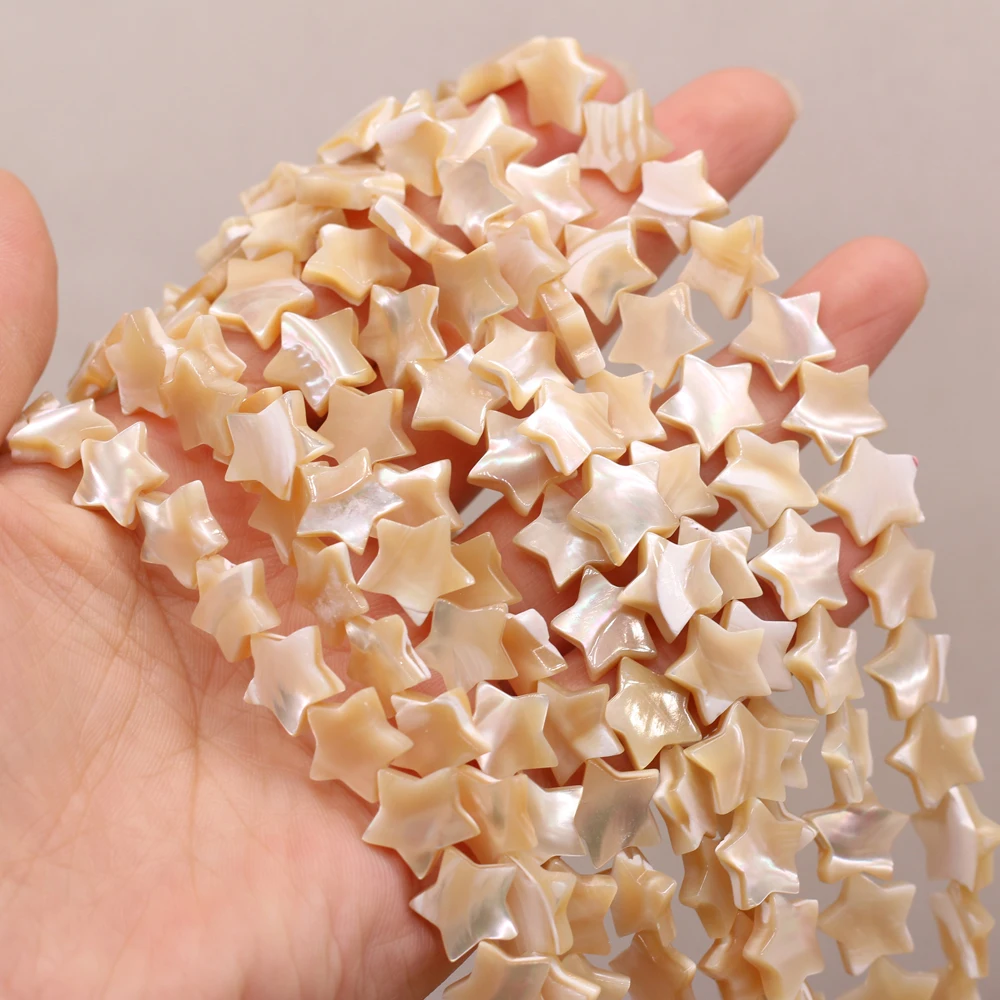 

Natural Mother Of Pearl Yellow Shell Five-Pointed Star Isolation Beads For Jewelry Making DIY Necklace Earrings Accessory