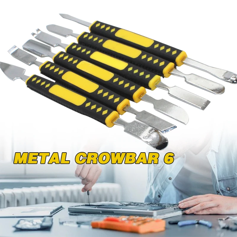 

6 шт., набор металлических коронок, маленький металлический шпатель, набор инструментов для открытия, инструменты для ремонта, инструмент дл...