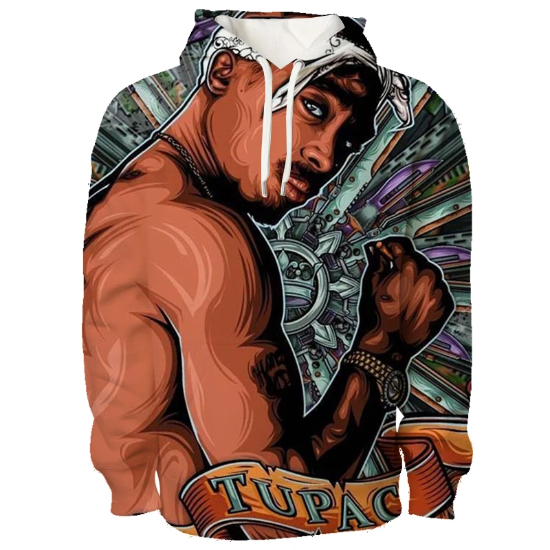 

Vintage 3D Print Men Hoodies Rapper 2Pac Tupac Unisex Fashion Sweatshirts Women Harajuku Hoodies Oversized Casual Pullovers