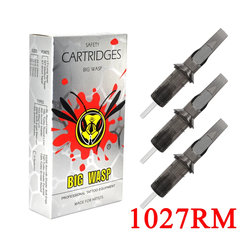 

BIGWASP серый одноразовый игольчатый картридж 27, изогнутый Magnum 1027RM 20 шт./кор.